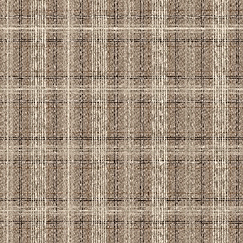 Boras Tapeter 3579 Cottage Garden Tailor’s Tweed Brown - tapeta w szkocką kratkę
