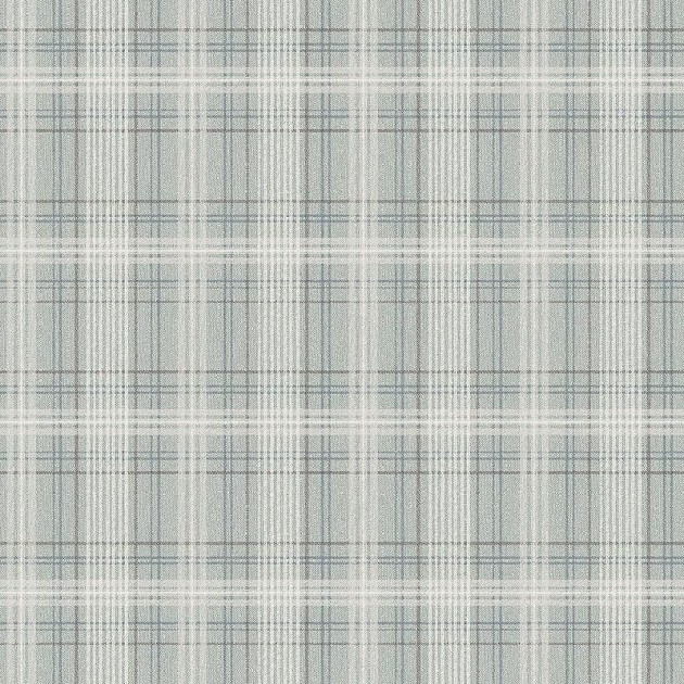 Boras Tapeter 3580 Cottage Garden Tailor’s Tweed Turquoise - tapeta w szkocką kratkę