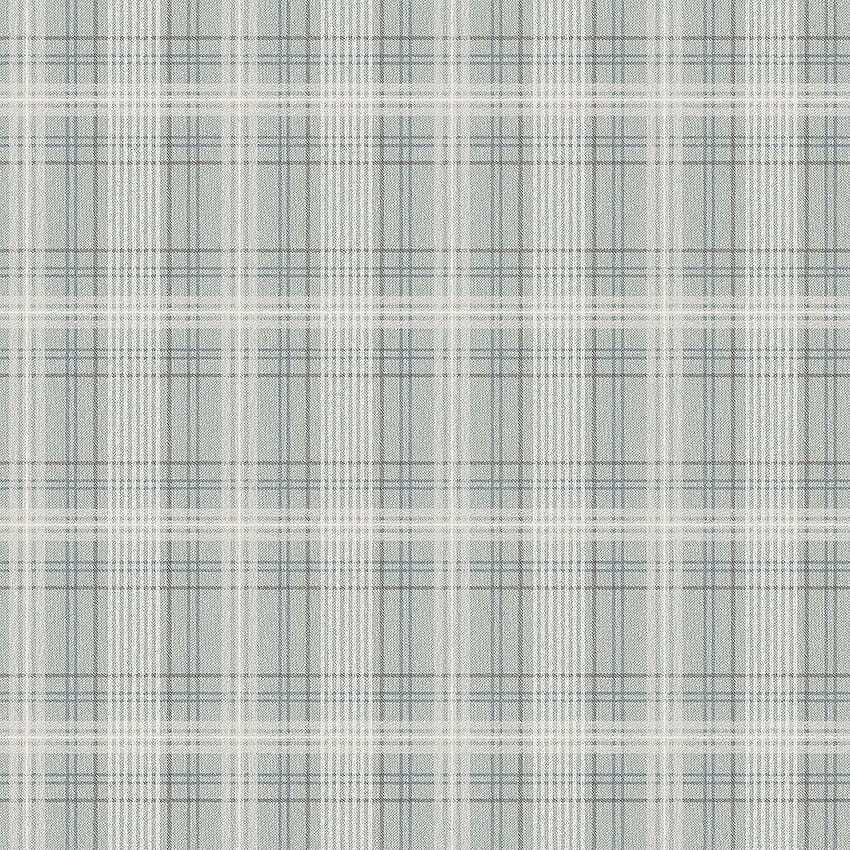 Boras Tapeter 3580 Cottage Garden Tailor’s Tweed Turquoise - tapeta w szkocką kratkę