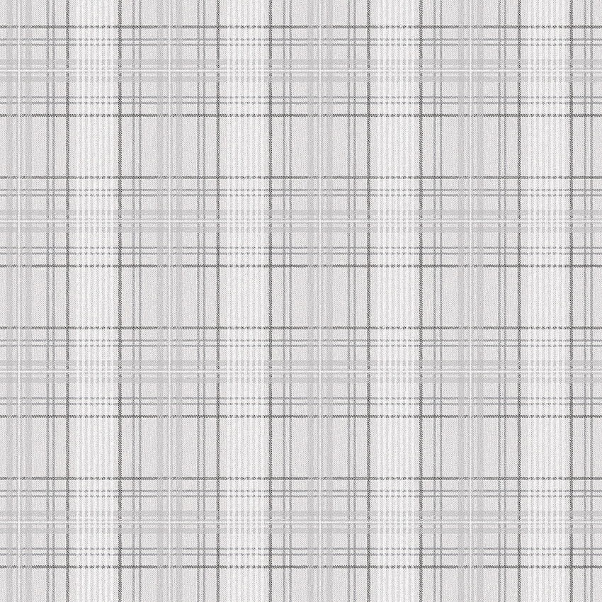 Boras Tapeter 3581 Cottage Garden Tailor’s Tweed Gray - tapeta w szkocką kratkę