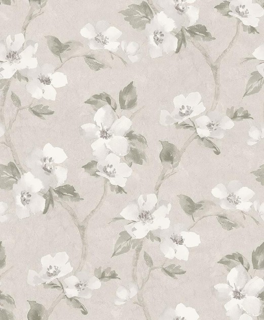 Boras Tapeter 3582 Cottage Garden Helen’s Flower Gray - tapeta w kwiaty