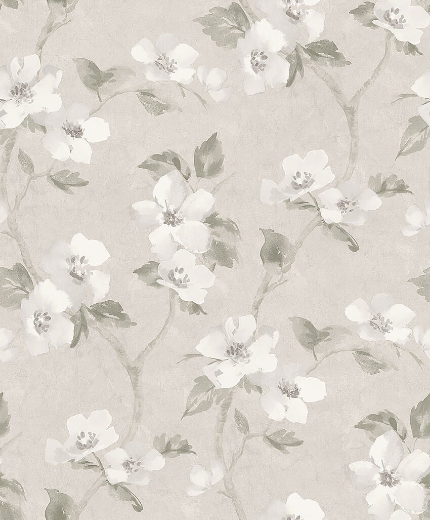 Boras Tapeter 3582 Cottage Garden Helen’s Flower Gray - tapeta w kwiaty