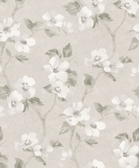 Boras Tapeter 3582 Cottage Garden Helen’s Flower Gray - tapeta w kwiaty
