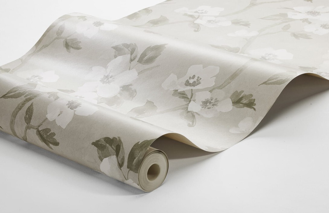 Boras Tapeter 3582 Cottage Garden Helen’s Flower Gray - tapeta w kwiaty