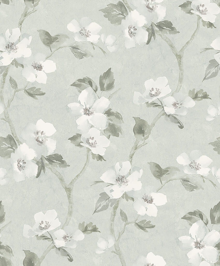 Boras Tapeter 3585 Cottage Garden Helen’s Flower Turquoise - tapeta w kwiaty