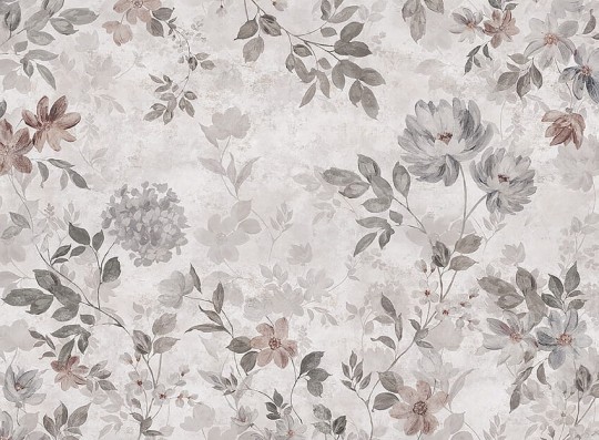 Boras Tapeter 3594 Cottage Garden Florence White - mural w kwiaty