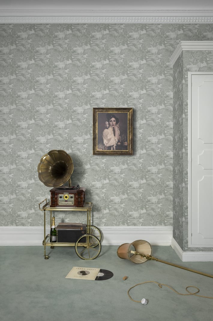 Tapeta Rebel Walls Oddity Saint Sebastian, Pistachio R17534