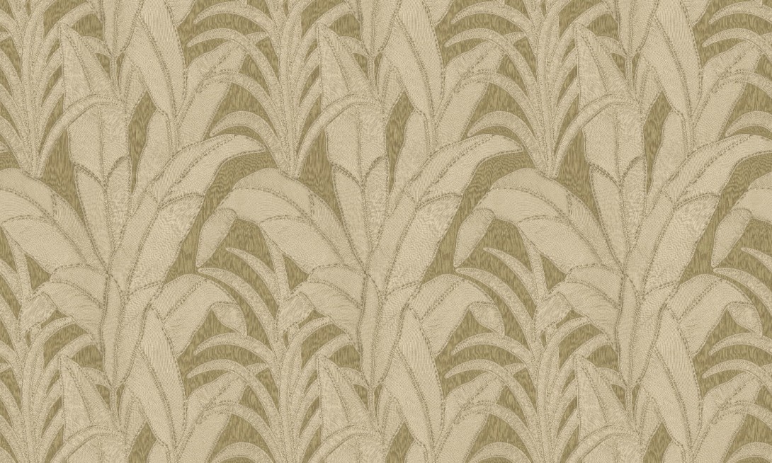 Arte 64500 Manila Botanic Hay - tapeta w bananowca z efektem wyszywania