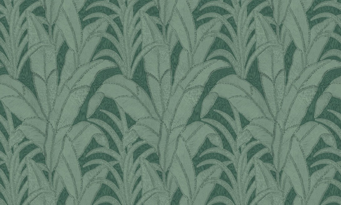 Arte 64504 Manila Botanic Pine - tapeta w bananowca z efektem wyszywania