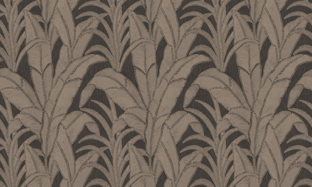 Arte 64505 Manila Botanic Eclipse - tapeta w bananowca z efektem wyszywania