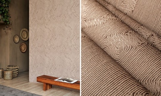 Arte 64524 Manila Edge Bone - tapeta w sznurkowy relief