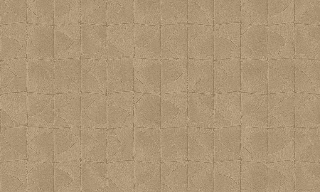 Arte 64532 Manila Atlas Camel - tapeta geometryczna z efektem wyszywania