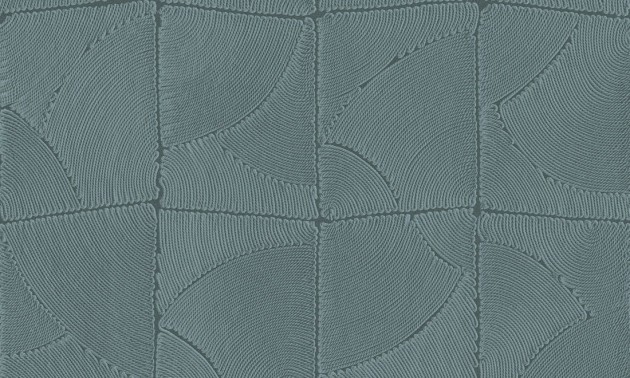 Arte 64530 Manila Atlas Petrol - tapeta geometryczna z efektem wyszywania