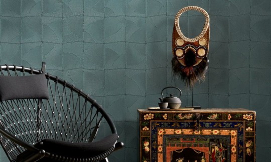 Arte 64533 Manila Atlas Ash - tapeta geometryczna z efektem wyszywania