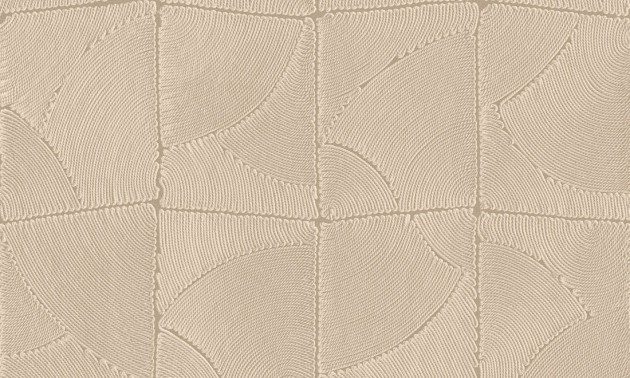 Arte 64534 Manila Atlas Sand - tapeta geometryczna z efektem wyszywania