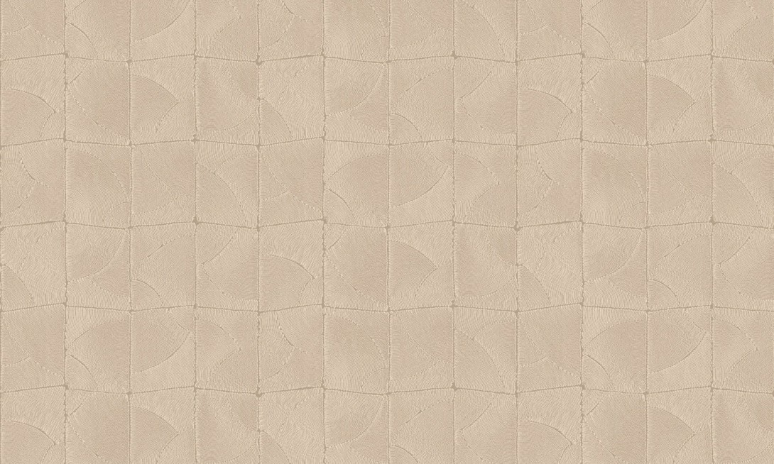 Arte 64534 Manila Atlas Sand - tapeta geometryczna z efektem wyszywania