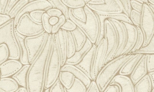 Arte 64541 Manila Flore Bone - tapeta florystyczna z efektem wyszywania