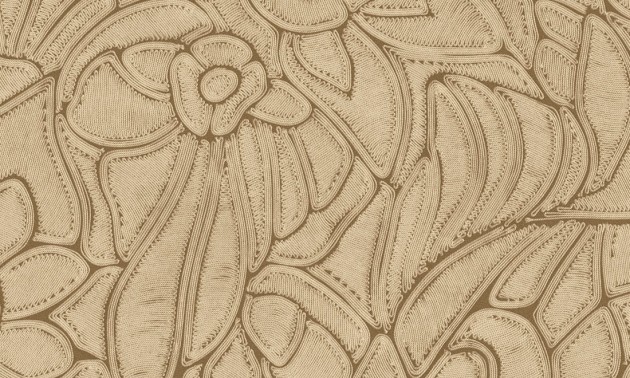 Arte 64543 Manila Flore Dunes - tapeta florystyczna z efektem wyszywania