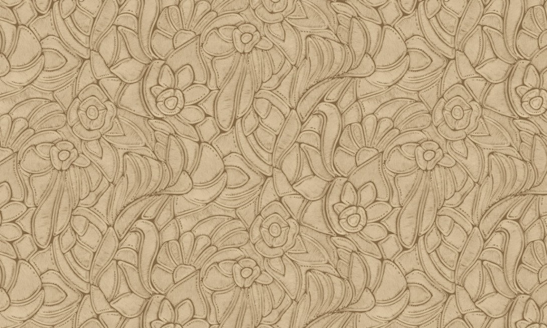 Arte 64543 Manila Flore Dunes - tapeta florystyczna z efektem wyszywania