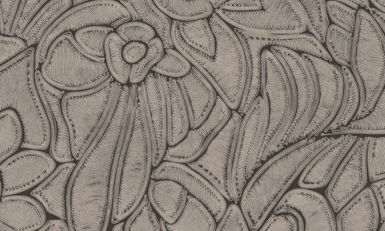 Arte 64544 Manila Flore Onyx - tapeta florystyczna z efektem wyszywania