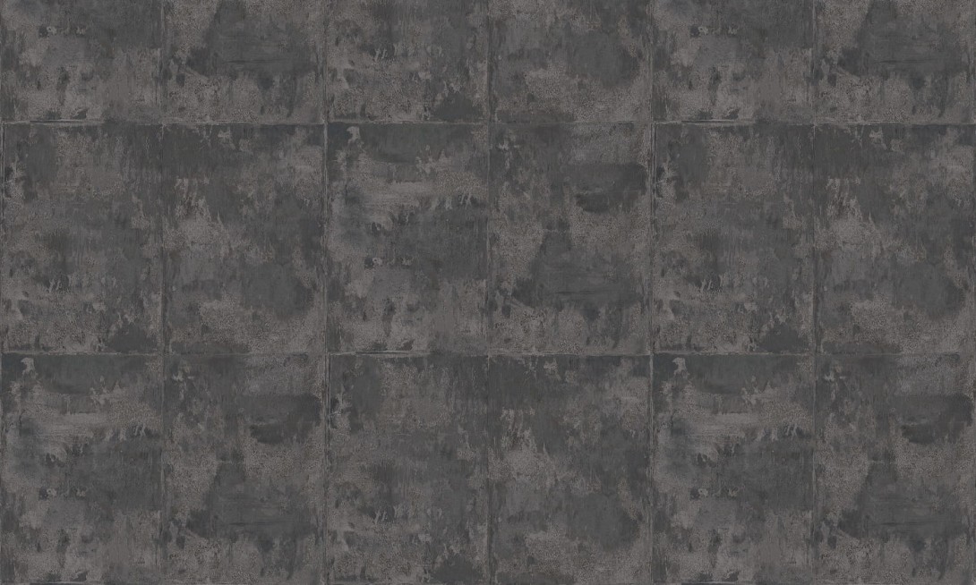 Arte 85508 Icons Platinum Ash - tapeta metaliczna z blokowym wzorem