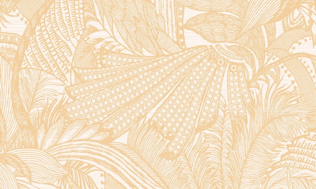 Arte 85560 Icons Symbiosis White Gold - tapeta roślinna z efektem rattanu