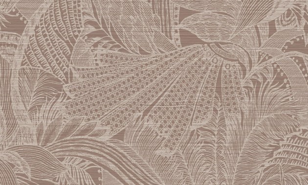 Arte 85561 Icons Symbiosis Sepia - tapeta roślinna z efektem rattanu
