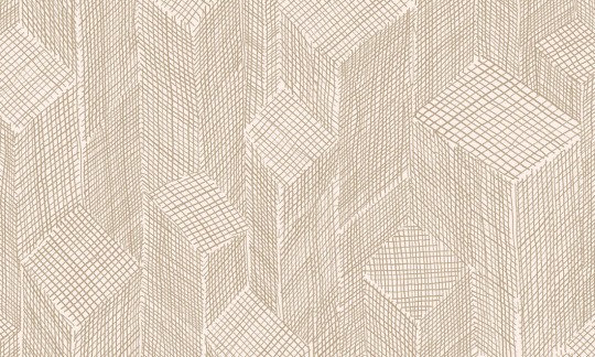 Arte 66013 Cameo Shibam Pale White - tapeta w sizalowy patchwork