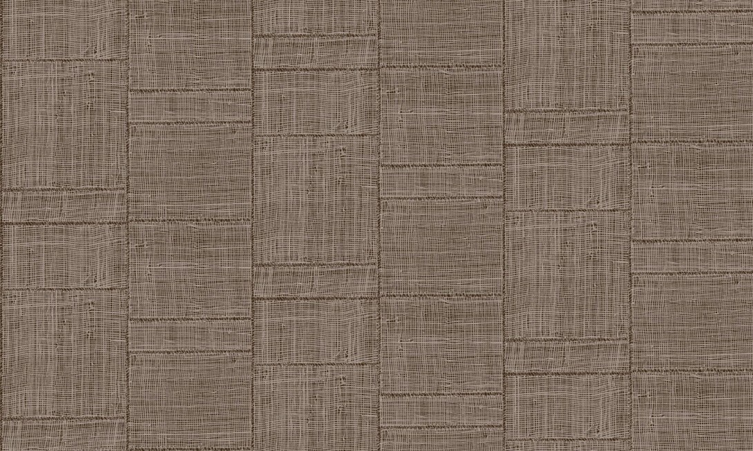 Arte 66061 Cameo Twine Warm Steel - tapeta imitująca patchwork z rafii