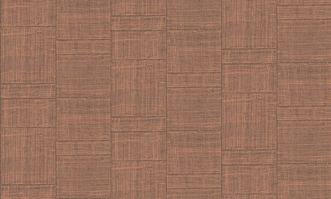 Arte 66064 Cameo Twine Ginger - tapeta imitująca patchwork z rafii