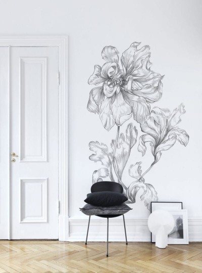 Sandberg 625-03 Special Edition Peony Grey – mural w piwonię