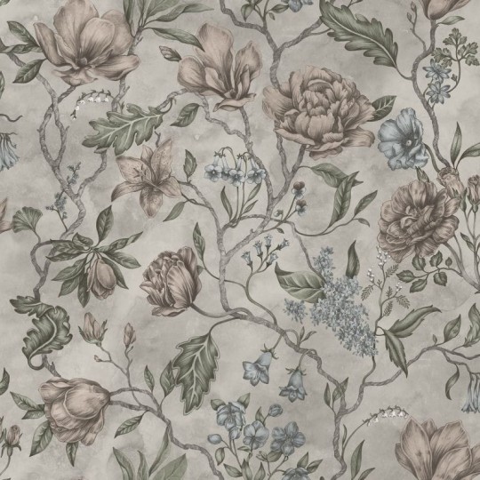 Sandberg 244-18 Kolonin Linda Clay - tapeta w kwiaty magnolii