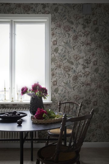 Sandberg 244-18 Kolonin Linda Clay - tapeta w kwiaty magnolii