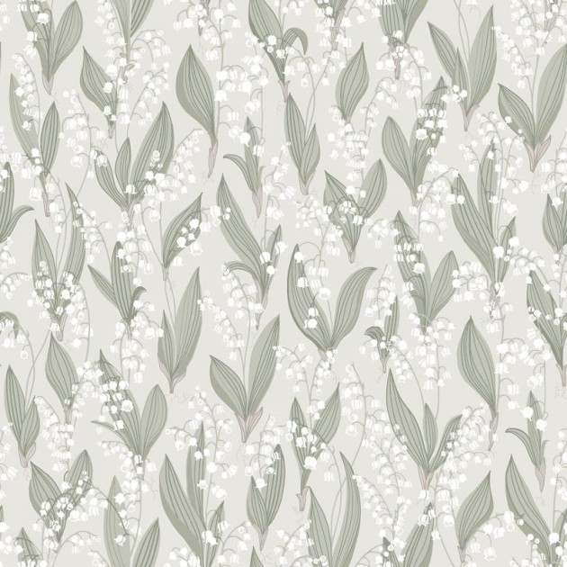 Sandberg 479-18 Kolonin Liljekonvalj Spring Green - tapeta w konwalie