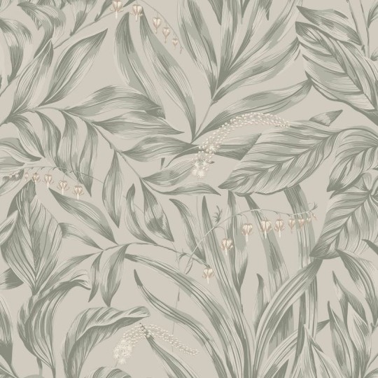 Sandberg 837-18 Kolonin Elin Sage Green - tapeta w liście