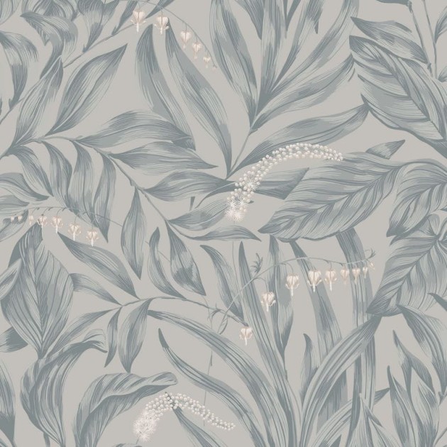 Sandberg 837-26 Kolonin Elin Misty Blue - tapeta w liście