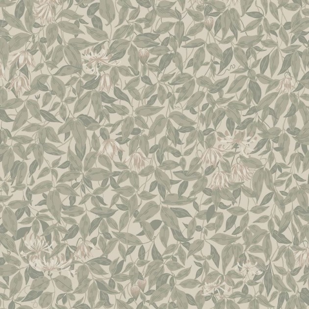 Sandberg 838-38 Kolonin Linnea Garden Green - tapeta z krzewem