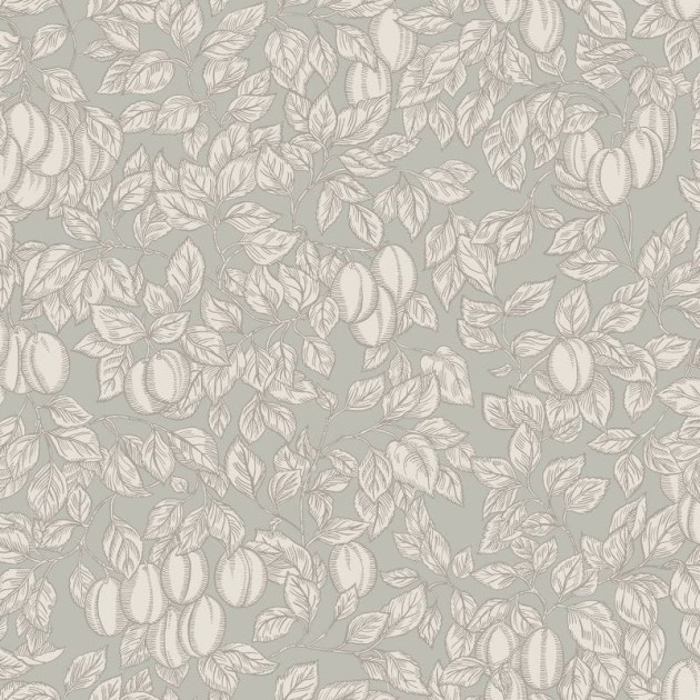 Sandberg 839-18 Kolonin Emrik Sage Green - tapeta w liście i śliwki