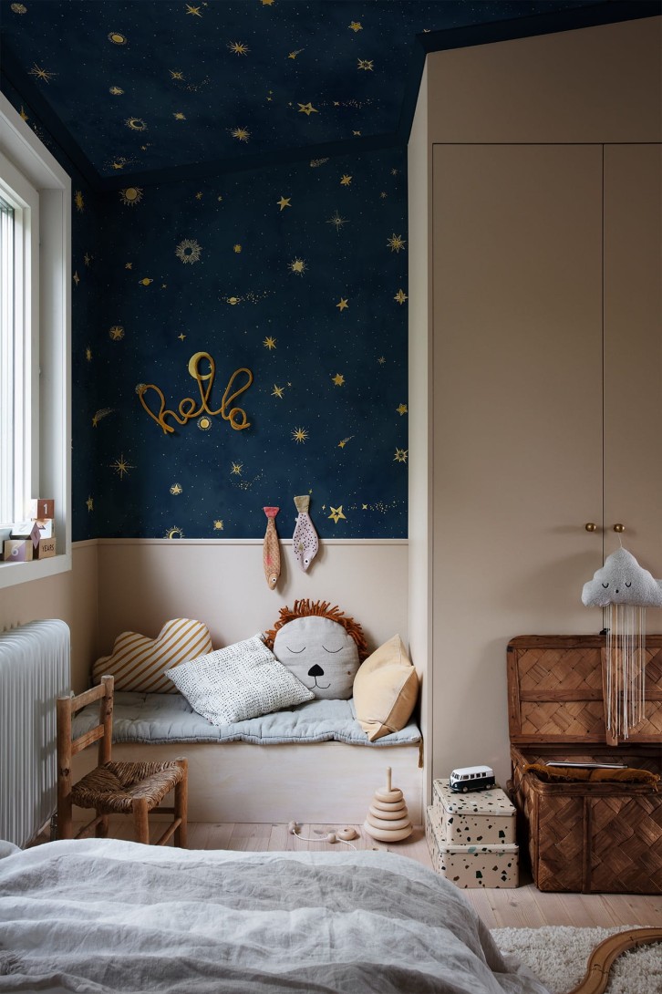 Sandberg 659-96 Lofstad Starry Sky Petrol - mural droga mleczna