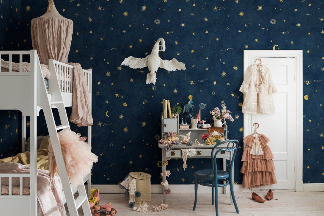 Sandberg 659-96 Lofstad Starry Sky Petrol - mural droga mleczna