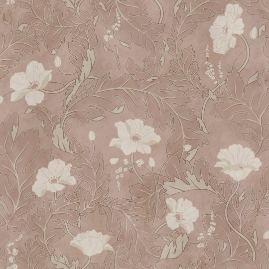 Sandberg 660-24 Lofstad Poppy Blush - mural w maki