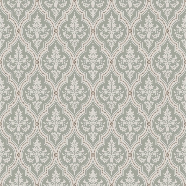 Sandberg 829-38 Lofstad Lillie Garden Green - tapeta roślinna w geometrycznym ułożeniu