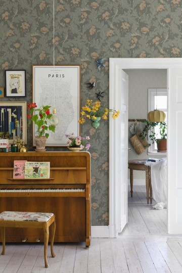 Sandberg 830-78 Lofstad Charlotta Forest Green - tapeta w maki