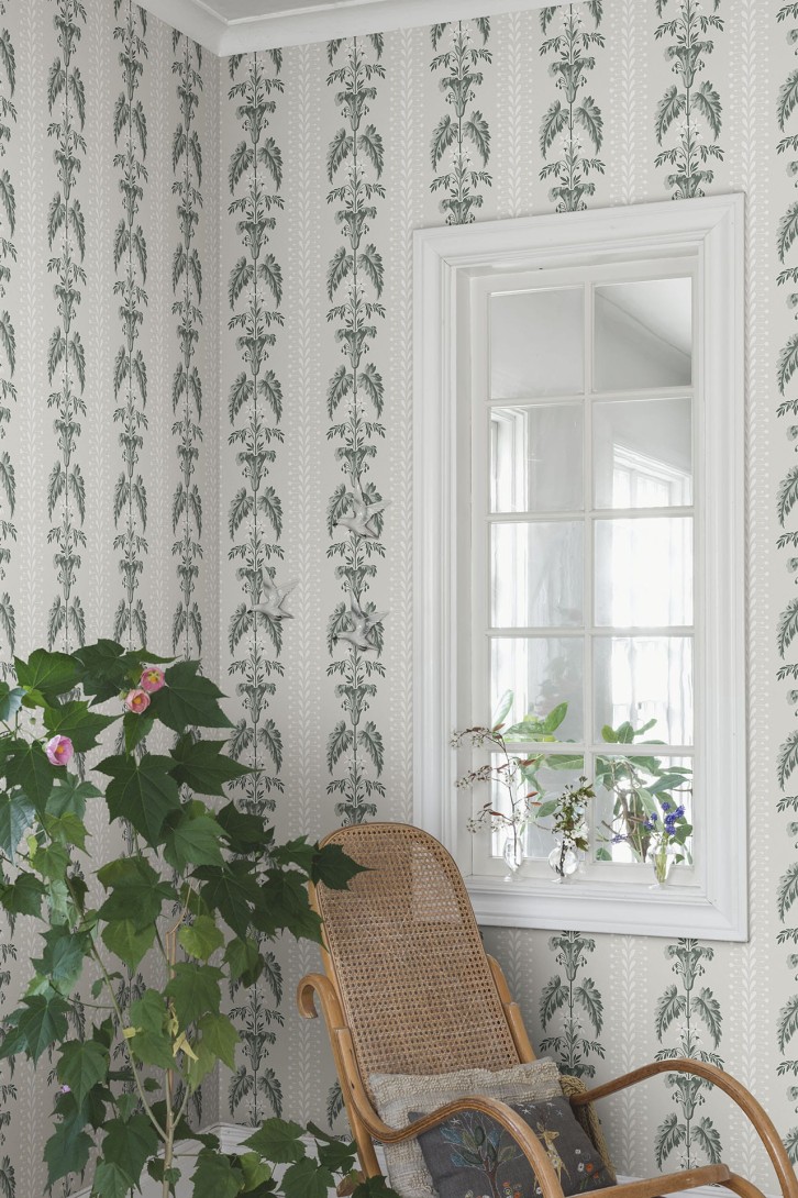 Sandberg 831-28 Lofstad Sophie Spring Green - tapeta w botaniczne pasy
