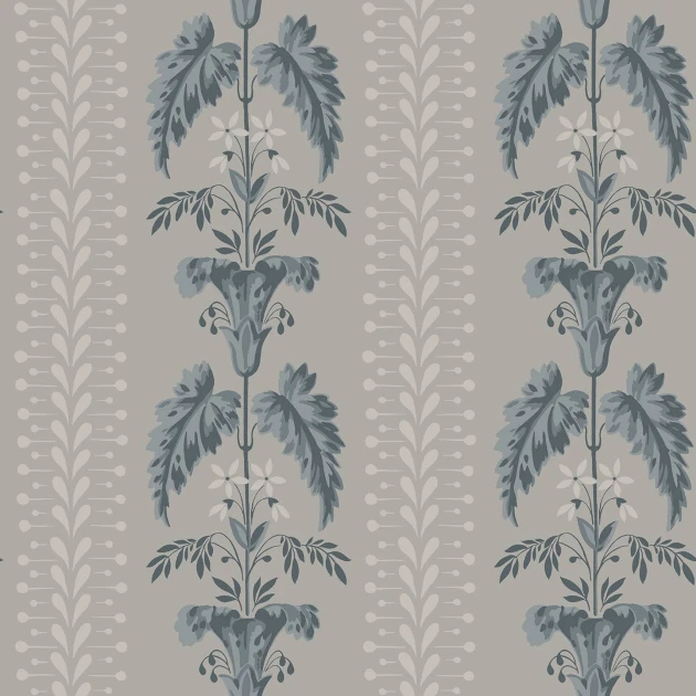 Sandberg 831-36 Lofstad Sophie Indigo Blue - tapeta w botaniczne pasy
