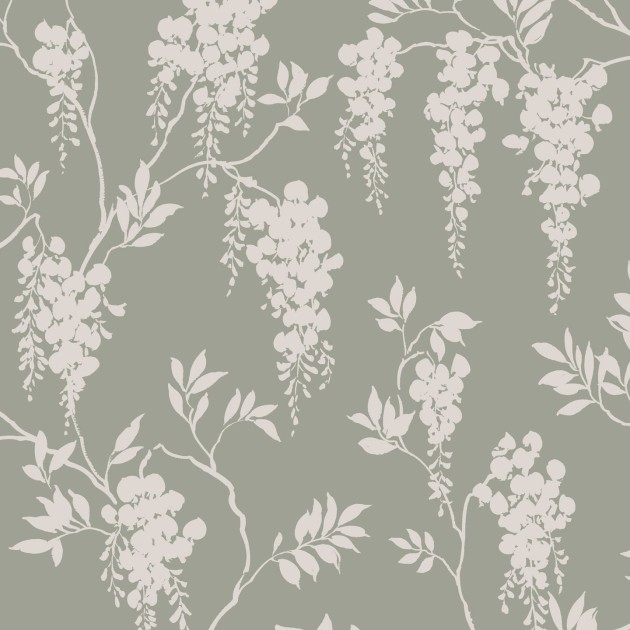 Sandberg 833-28 Lofstad Hedvig Garden Green - tapeta w glicynię