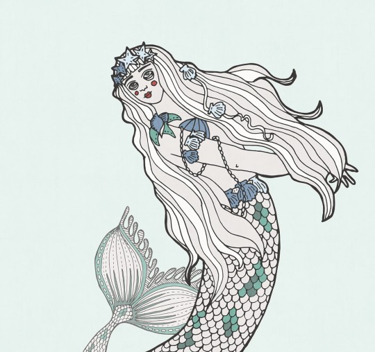 London Art 18516-01 Exclusive 18 Seiren - mural morski z syreną