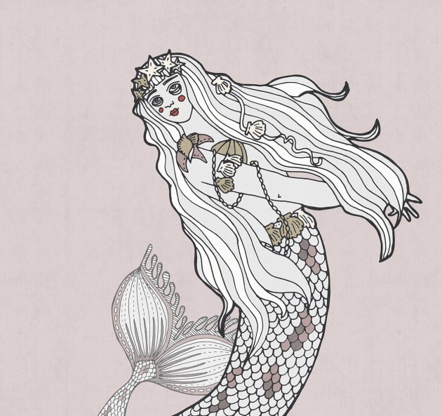 London Art 18516-02 Exclusive 18 Seiren - mural morski z syreną