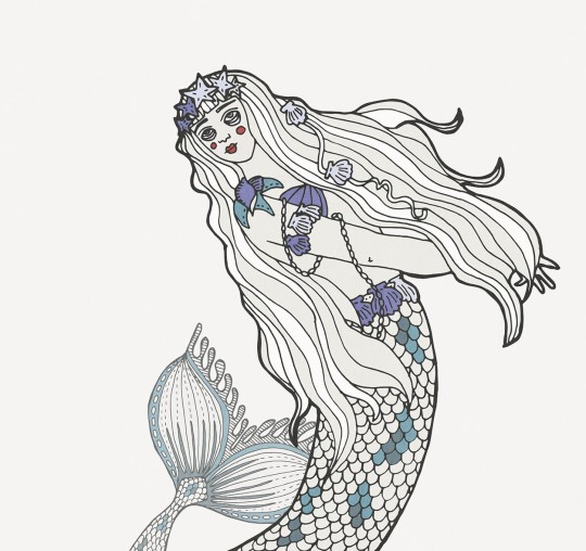 London Art 18516-03 Exclusive 18 Seiren - mural morski z syreną