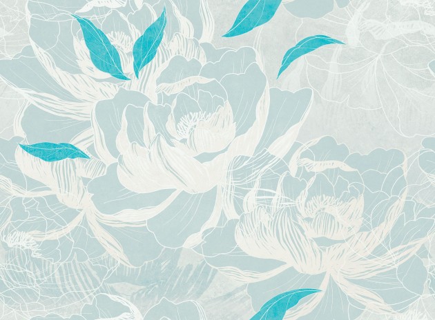 Mural Tecnografica Decoratives Haiku AQUA